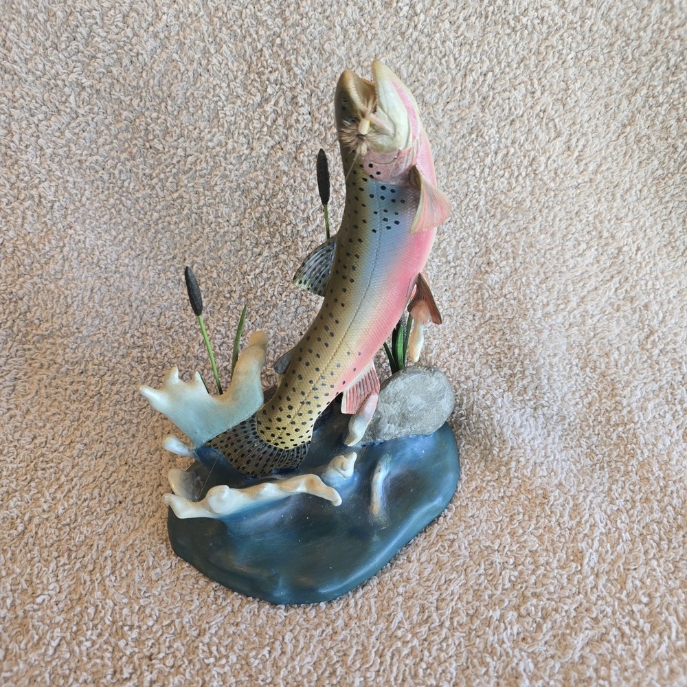 "Westlope Winner" By Franz Dutzler Danbury Mint Fly Fishing Fish Figurine Signed